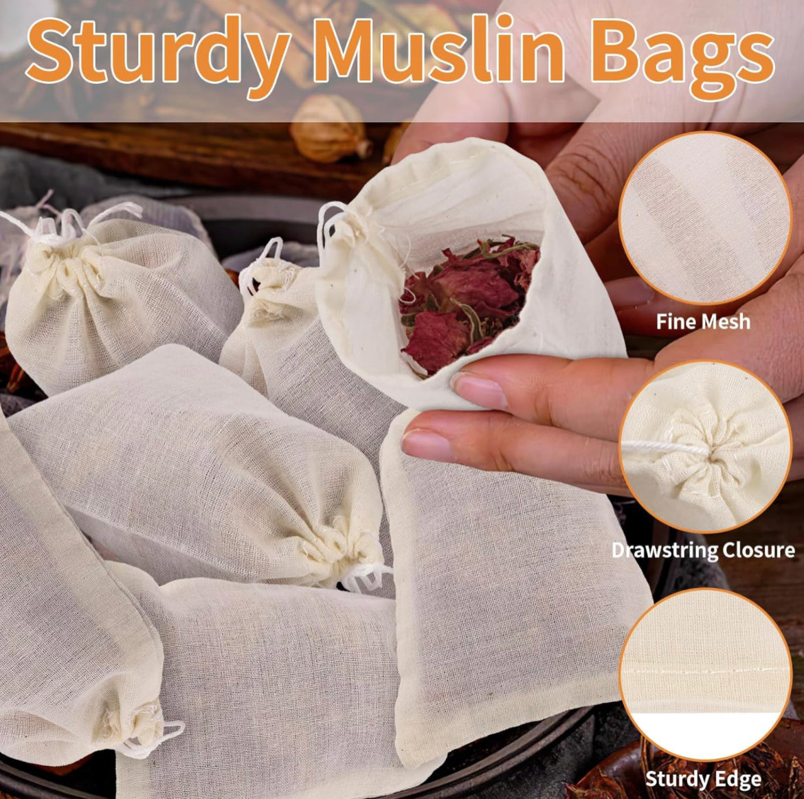 Muslin Bag for Bath & Foot Soak